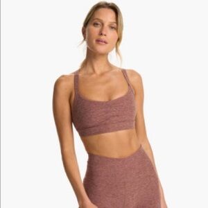 Women’s Vuori “Elevation Ruched” Sports Bra (Hazelnut Heather)